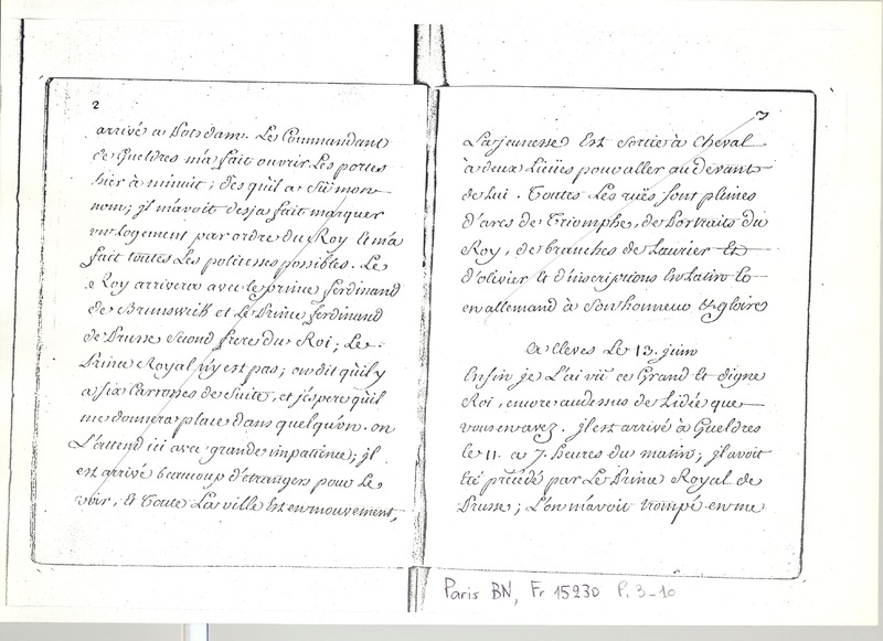 Lettre de D'Alembert à Mlle Lespinasse, 13 juin 1763 Lettre de D'Alembert à Mlle Lespinasse, 13 juin 1763