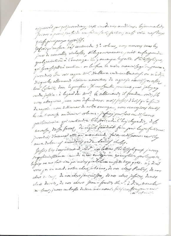 Lettre de D'Alembert à Maupertuis, 4 août 1752