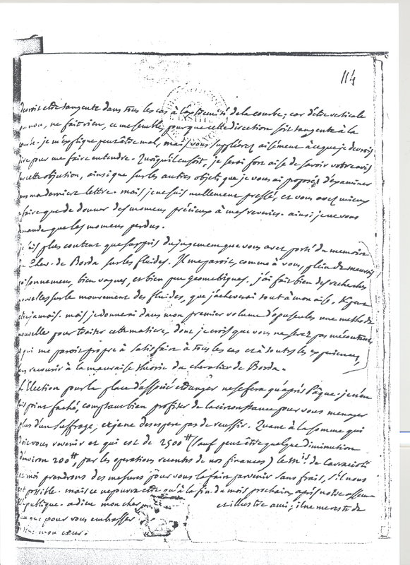 Lettre de D'Alembert à Lagrange, 25 mars 1772 Lettre de D'Alembert à Lagrange, 25 mars 1772