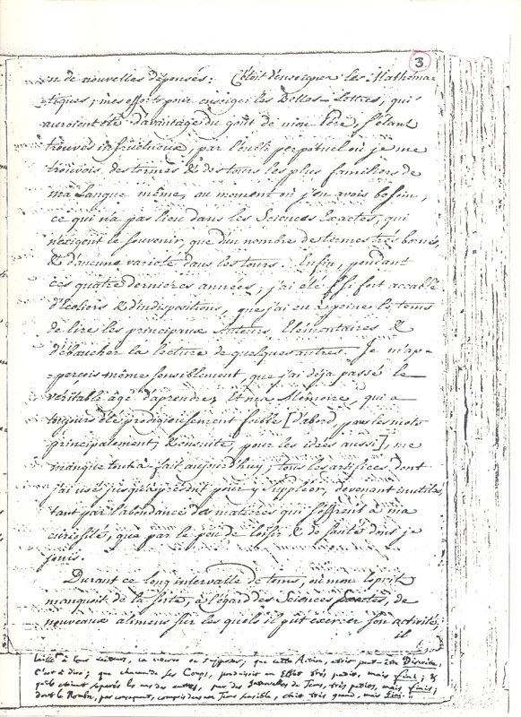 Lettre de Le Sage Georges Louis à D'Alembert, 12 juillet 1754 Lettre de Le Sage Georges Louis à D'Alembert, 12 juillet 1754