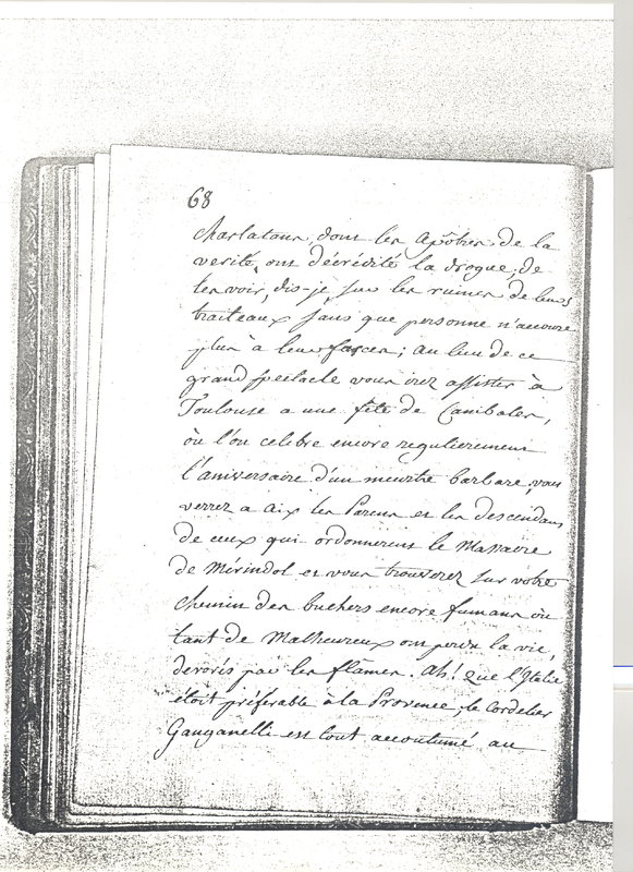 Lettre de Frédéric II à D'Alembert, 1er novembre 1770