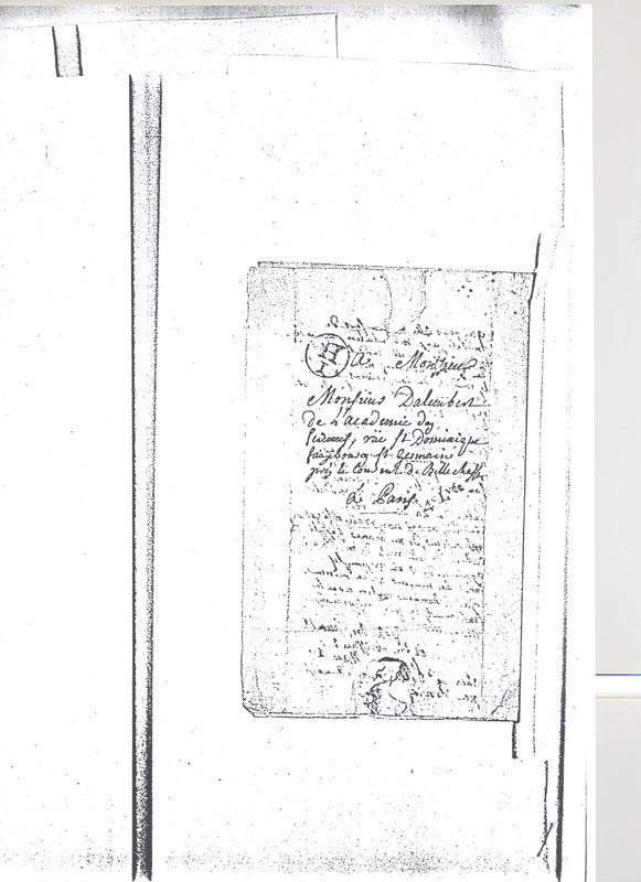 Lettre de Nau à D'Alembert, 13 novembre 1771 Lettre de Nau à D'Alembert, 13 novembre 1771