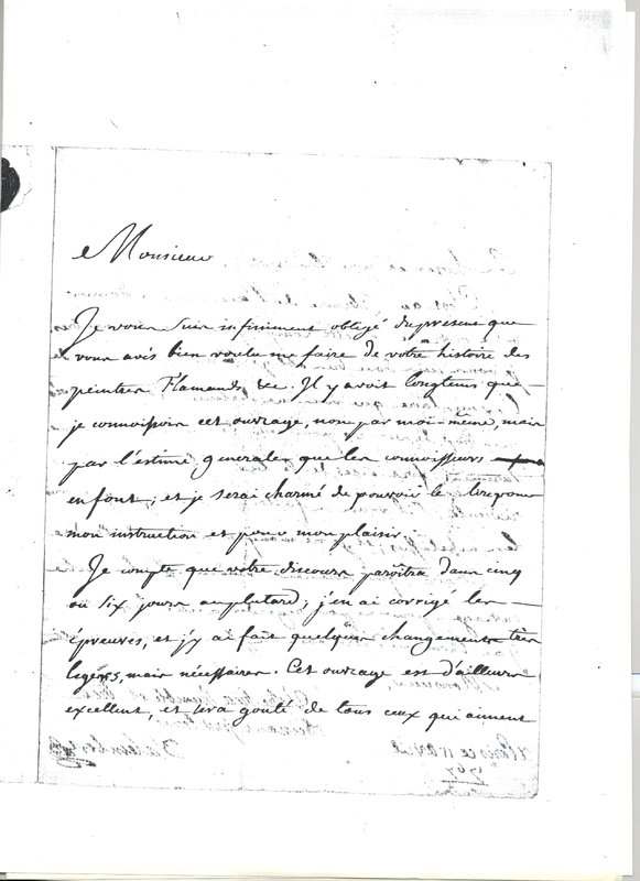 Lettre de D'Alembert à Descamps, 11 avril 1767 Lettre de D'Alembert à Descamps, 11 avril 1767