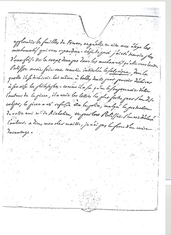 Lettre de D'Alembert à Voltaire, 2 juillet 1770 Lettre de D'Alembert à Voltaire, 2 juillet 1770
