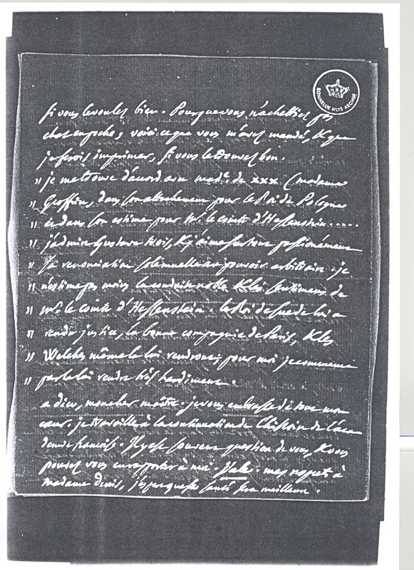Lettre de D'Alembert à Voltaire, 12 janvier 1773 Lettre de D'Alembert à Voltaire, 12 janvier 1773