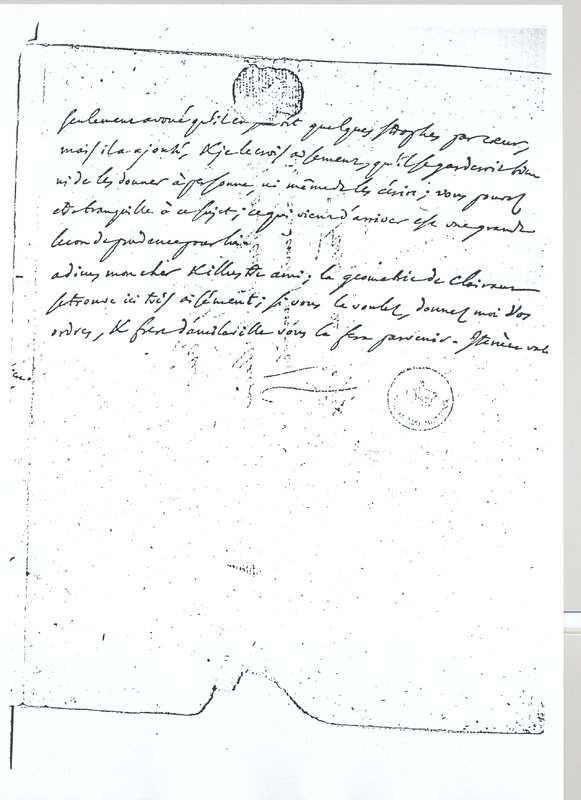 Lettre de D'Alembert à Voltaire, 1er avril 1768