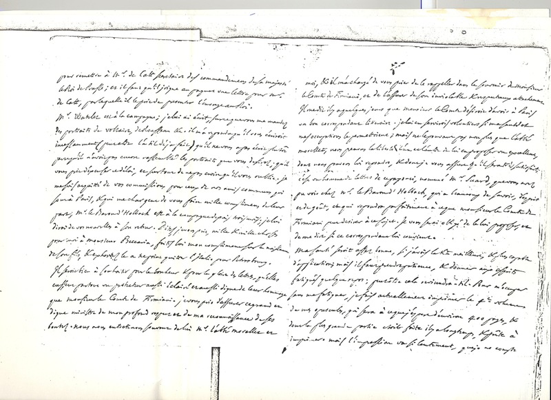 Lettre de D'Alembert à Frisi, 2 octobre 1767 Lettre de D'Alembert à Frisi, 2 octobre 1767