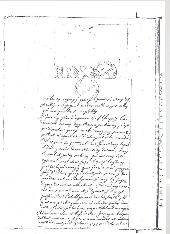 Lettre de Lagrange à D'Alembert, 10 mai 1776 Lettre de Lagrange à D'Alembert, 10 mai 1776