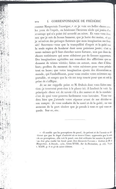 Lettre de Frédéric II à D'Alembert, 27 septembre 1781 Lettre de Frédéric II à D'Alembert, 27 septembre 1781