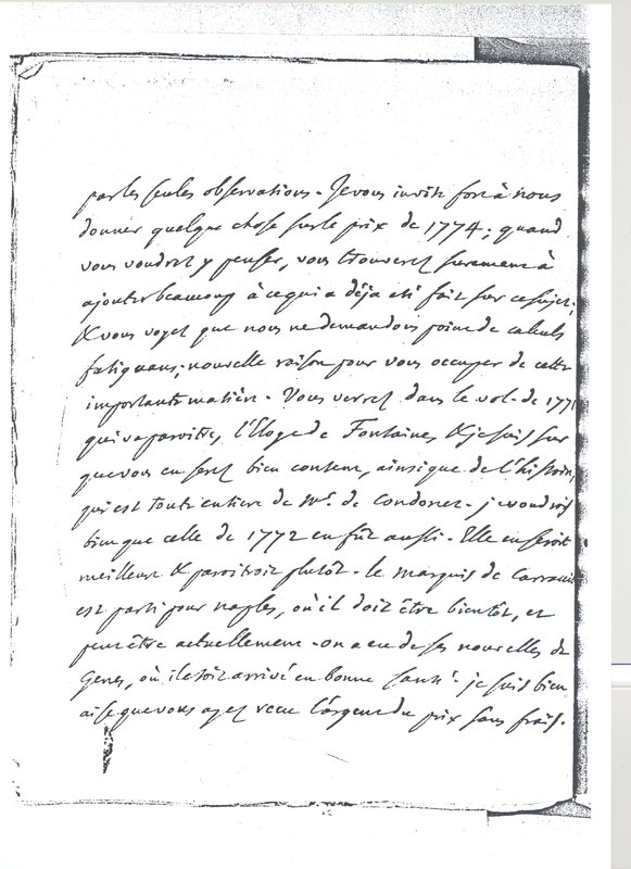 Lettre de D'Alembert à Lagrange, 1<sup>er</sup> juillet 1774 Lettre de D'Alembert à Lagrange, 1<sup>er</sup> juillet 1774
