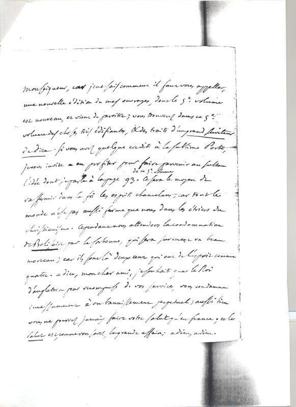 Lettre de D'Alembert et Mlle de Lespinasse à Hume David, 8 juin 1767 Lettre de D'Alembert et Mlle de Lespinasse à Hume David, 8 juin 1767