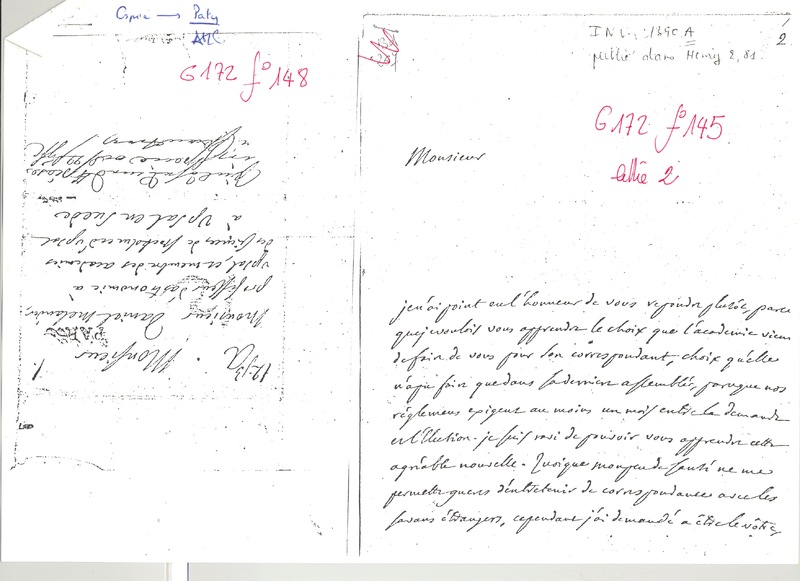 Lettre de D'Alembert à Melanderhjelm, 25 avril 1774 Lettre de D'Alembert à Melanderhjelm, 25 avril 1774