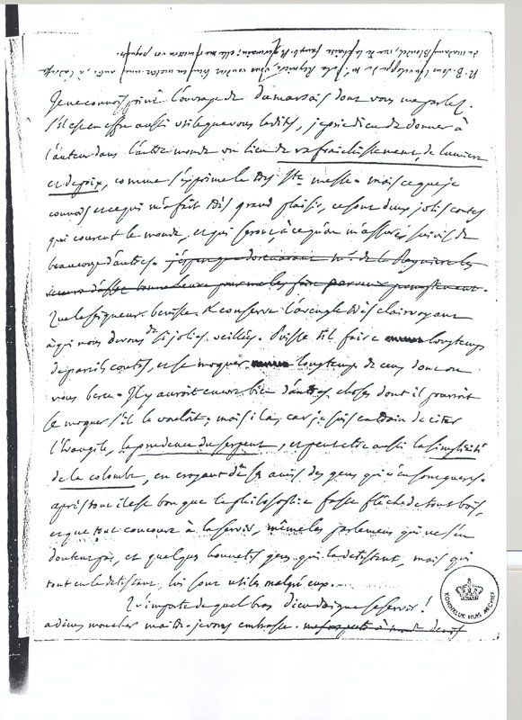 Lettre de D'Alembert à Voltaire, 29 décembre 1763 Lettre de D'Alembert à Voltaire, 29 décembre 1763
