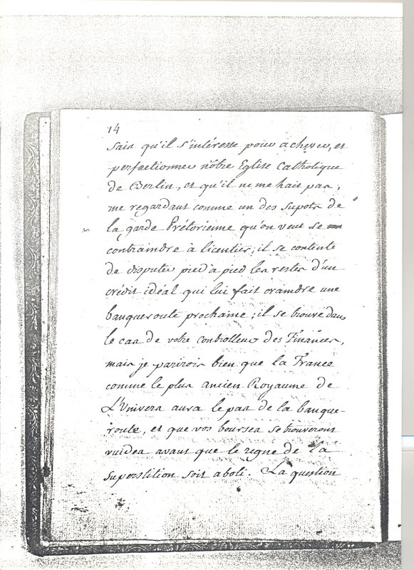 Lettre de Frédéric II à D'Alembert, 8 janvier 1770