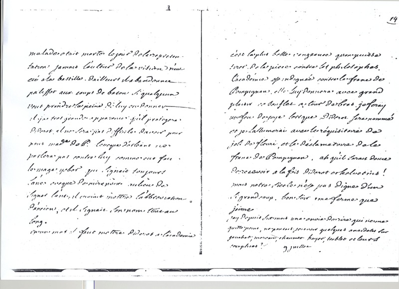 Lettre de Voltaire à D'Alembert, 9 juillet 1760 Lettre de Voltaire à D'Alembert, 9 juillet 1760