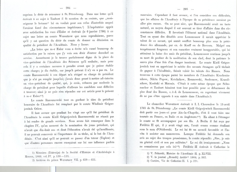 Lettre de D'Alembert à Razoumovski, 3 novembre 1764 Lettre de D'Alembert à Razoumovski, 3 novembre 1764