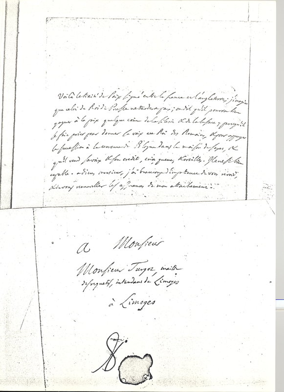 Lettre de D'Alembert à Turgot, 13 février 1763 Lettre de D'Alembert à Turgot, 13 février 1763