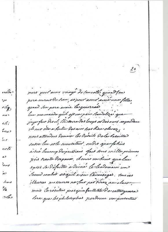 Lettre de Voltaire à D'Alembert, 17 novembre 1760 Lettre de Voltaire à D'Alembert, 17 novembre 1760