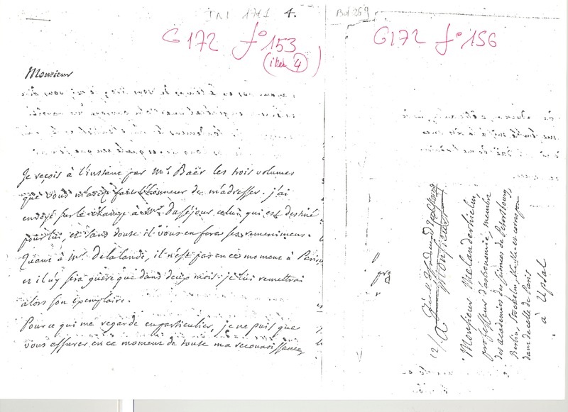 Lettre de D'Alembert à Melanderhjelm, 22 septembre 1779 Lettre de D'Alembert à Melanderhjelm, 22 septembre 1779