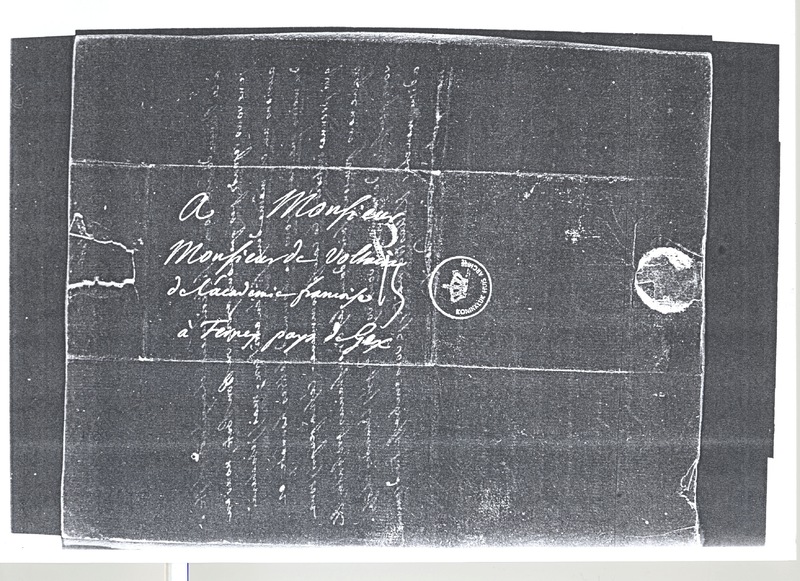 Lettre de D'Alembert à Voltaire, 18 novembre 1771 Lettre de D'Alembert à Voltaire, 18 novembre 1771