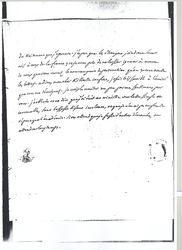 Lettre de D'Alembert à Voltaire, 30 juin 1765 Lettre de D'Alembert à Voltaire, 30 juin 1765