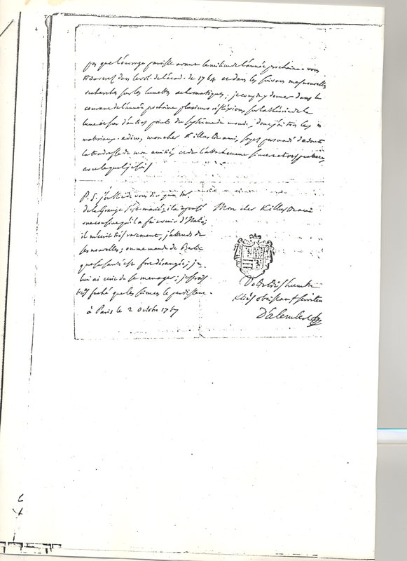 Lettre de D'Alembert à Frisi, 2 octobre 1767 Lettre de D'Alembert à Frisi, 2 octobre 1767