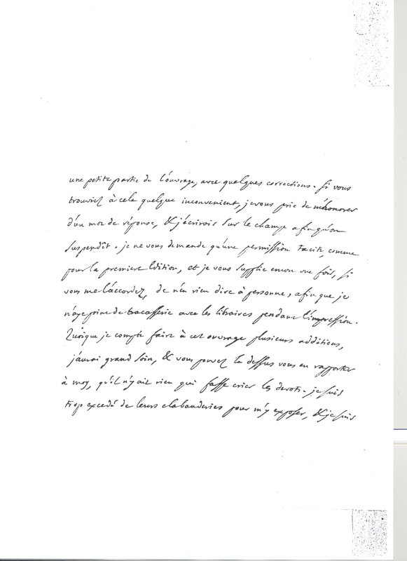 Lettre de D'Alembert à Malesherbes, 6 octobre 1758 Lettre de D'Alembert à Malesherbes, 6 octobre 1758