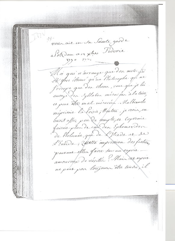 Lettre de Frédéric II à D'Alembert, 12 décembre 1770