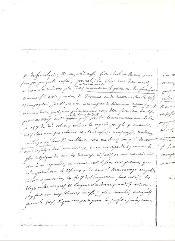 Lettre de D'Alembert à Mme Du Deffand (Vichy Chamron), 16 février 1753 Lettre de D'Alembert à Mme Du Deffand (Vichy Chamron), 16 février 1753