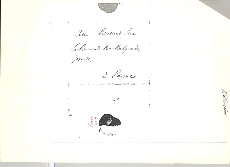 Lettre de D'Alembert à Belgrado, octobre 1763 Lettre de D'Alembert à Belgrado, octobre 1763