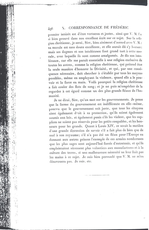 Lettre de D'Alembert à Frédéric II, 2 août 1770