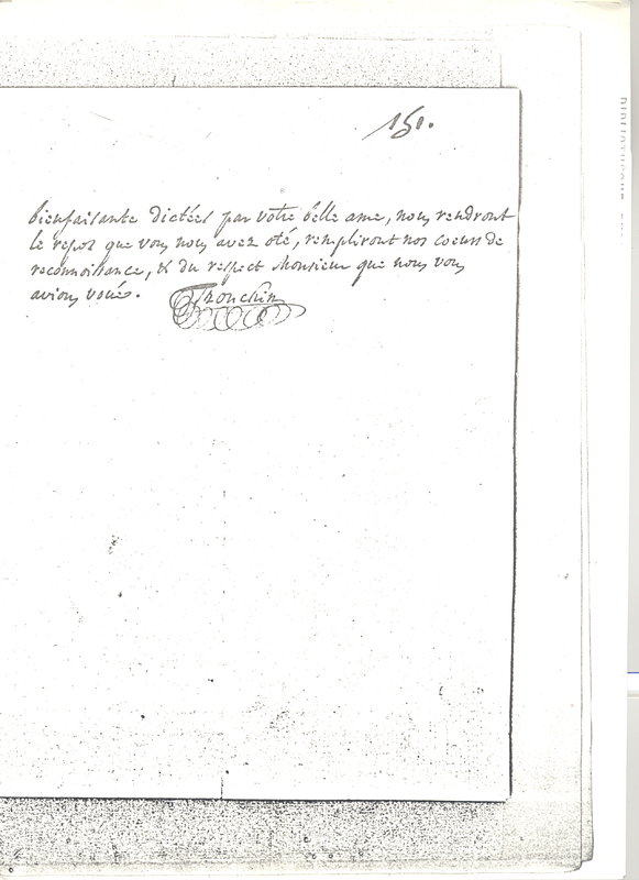 Lettre de Tronchin à D'Alembert, 28 décembre 1757 Lettre de Tronchin à D'Alembert, 28 décembre 1757