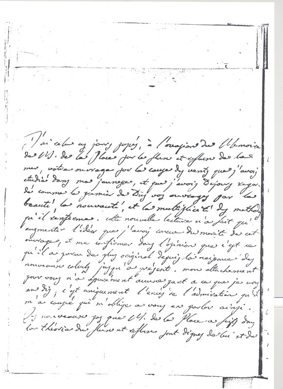 Lettre de Lagrange à D'Alembert, 10 juillet 1778 Lettre de Lagrange à D'Alembert, 10 juillet 1778