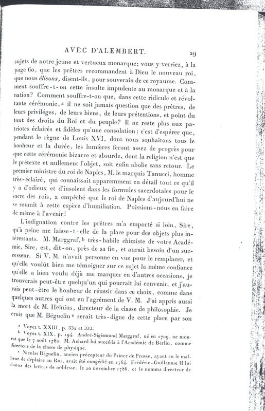 Lettre de D'Alembert à Frédéric II, 3 octobre 1775 Lettre de D'Alembert à Frédéric II, 3 octobre 1775