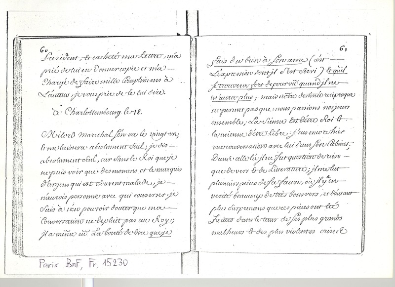 Lettre de D'Alembert à Mlle Lespinasse, 16 juillet 1763 Lettre de D'Alembert à Mlle Lespinasse, 16 juillet 1763