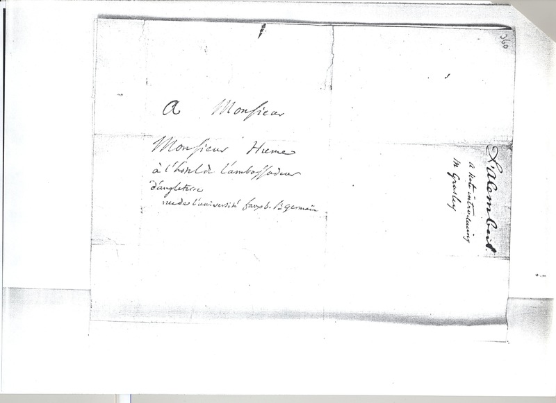 Lettre de D'Alembert à Hume David, 20 mars 1765 Lettre de D'Alembert à Hume David, 20 mars 1765