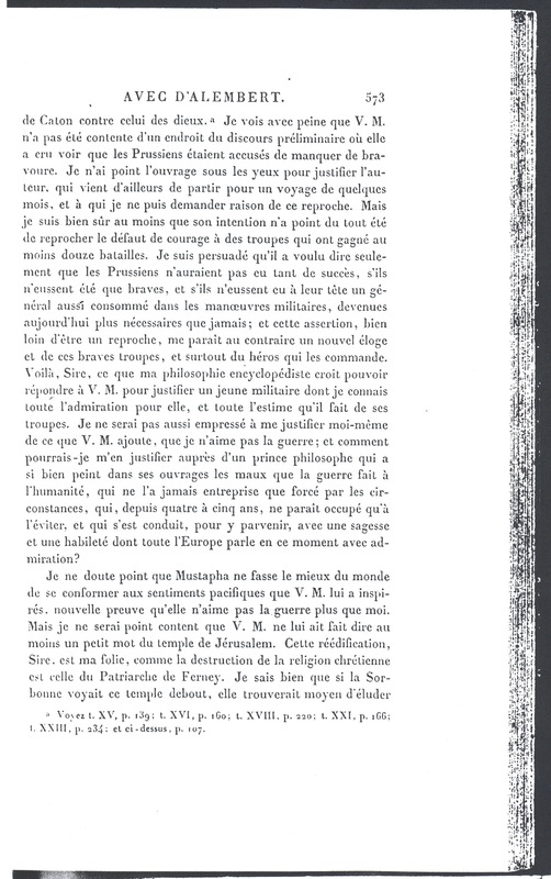 Lettre de D'Alembert à Frédéric II, 14 août 1772 Lettre de D'Alembert à Frédéric II, 14 août 1772