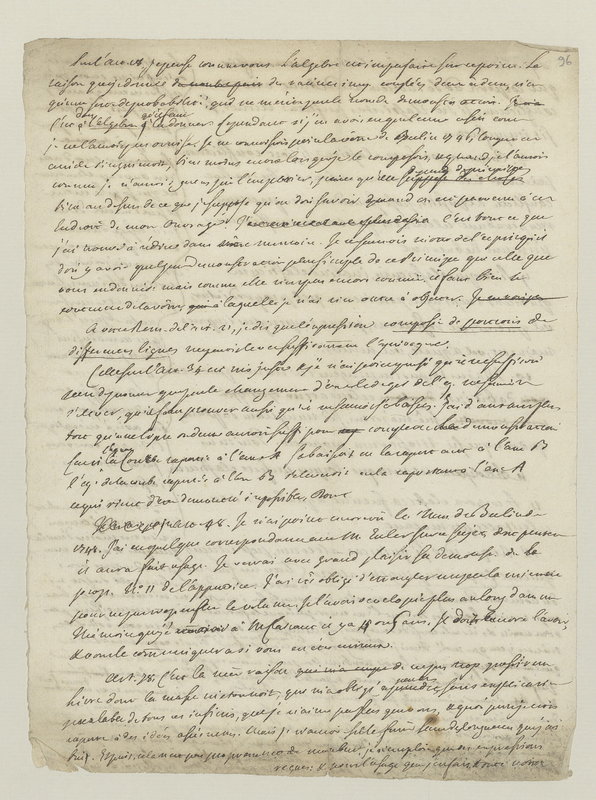Lettre de Cramer à D'Alembert, 8 octobre 1750 Lettre de Cramer à D'Alembert, 8 octobre 1750