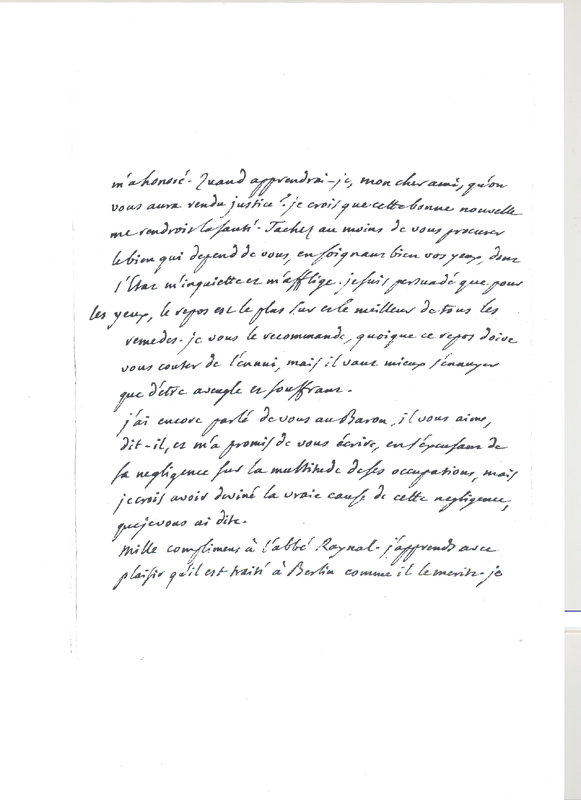 Lettre de D'Alembert à Catt, 13 décembre 1782 Lettre de D'Alembert à Catt, 13 décembre 1782