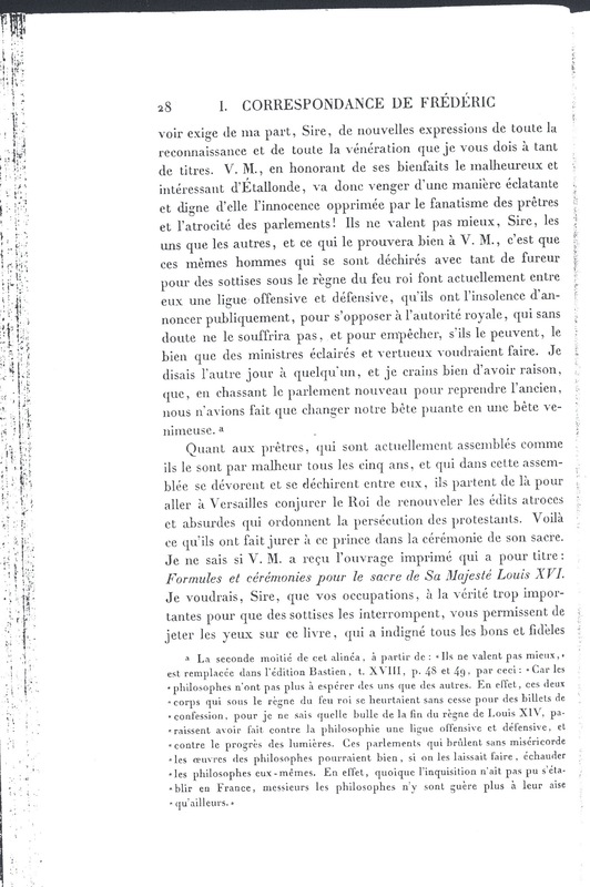 Lettre de D'Alembert à Frédéric II, 3 octobre 1775
