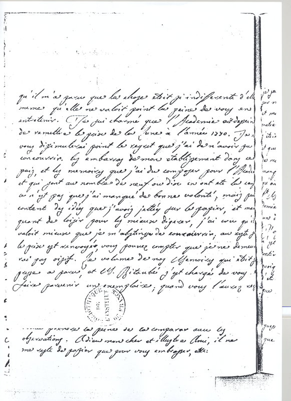 Lettre de Lagrange à D'Alembert, 20 novembre 1767 Lettre de Lagrange à D'Alembert, 20 novembre 1767