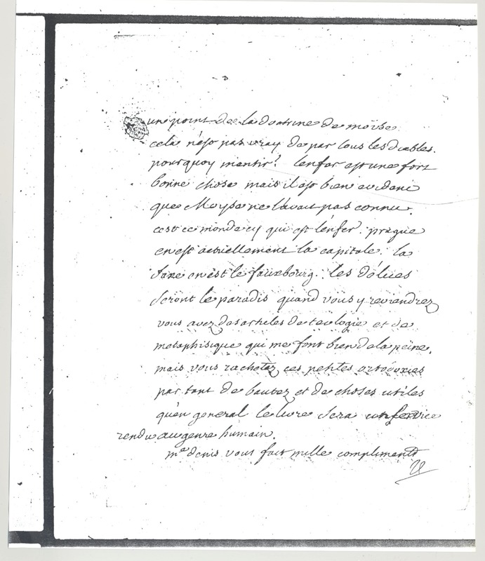 Lettre de Voltaire à D'Alembert, 24 mai 1757