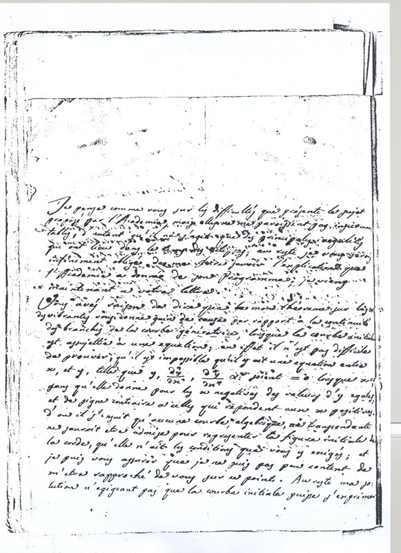 Lettre de Lagrange à D'Alembert, 13 novembre 1764 Lettre de Lagrange à D'Alembert, 13 novembre 1764