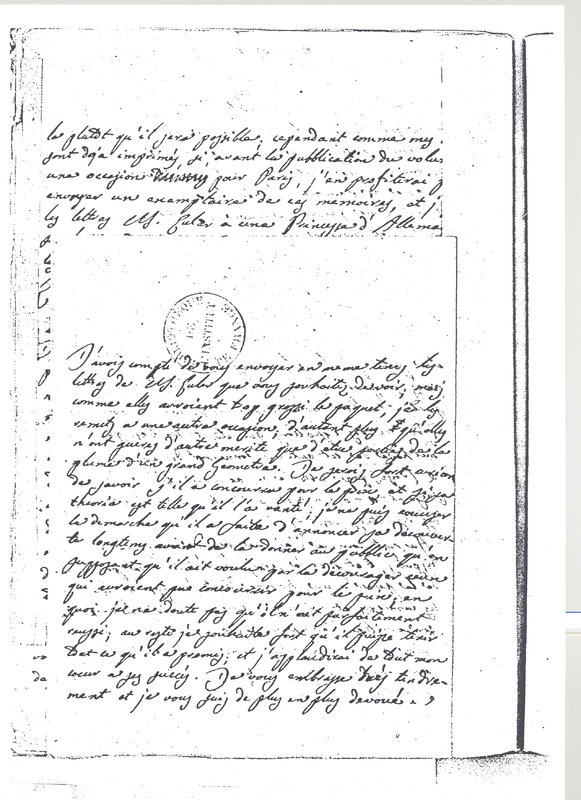 Lettre de Lagrange à D'Alembert, 2 août 1769 Lettre de Lagrange à D'Alembert, 2 août 1769