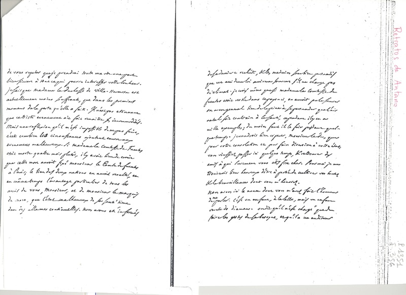 Lettre de D'Alembert à Villahermosa, 12 novembre 1773 Lettre de D'Alembert à Villahermosa, 12 novembre 1773