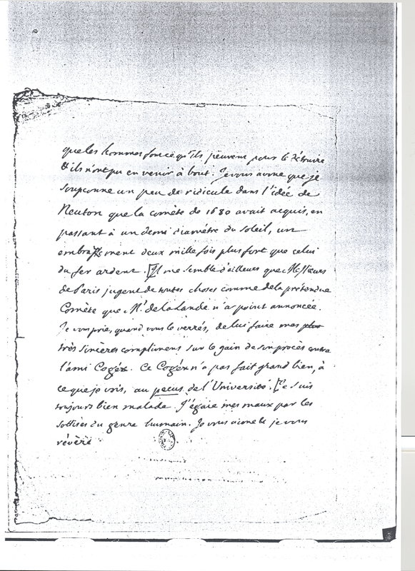 Lettre de Voltaire à D'Alembert, 20 mai 1773 Lettre de Voltaire à D'Alembert, 20 mai 1773