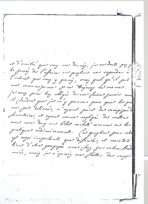 Lettre de Lagrange à D'Alembert, 5 avril 1766 Lettre de Lagrange à D'Alembert, 5 avril 1766