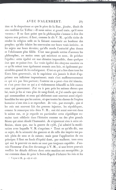 Lettre de D'Alembert à Frédéric II, 8 juin 1770 Lettre de D'Alembert à Frédéric II, 8 juin 1770