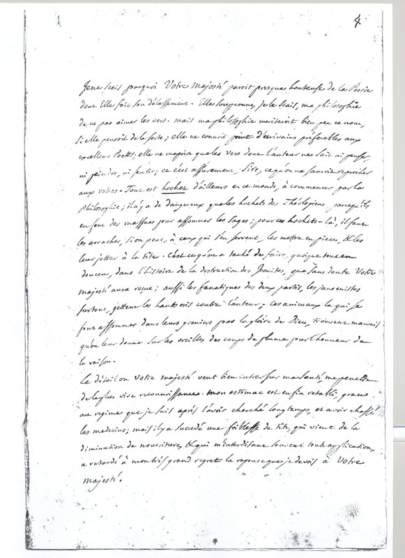 Lettre de D'Alembert à Frédéric II, 3 mai 1765 Lettre de D'Alembert à Frédéric II, 3 mai 1765