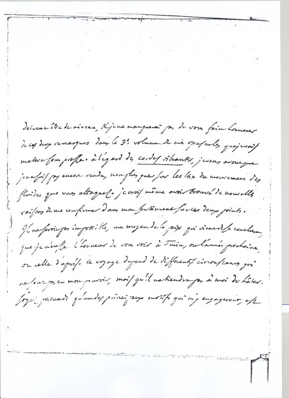 Lettre de D'Alembert à Lagrange, 15 novembre 1762 Lettre de D'Alembert à Lagrange, 15 novembre 1762